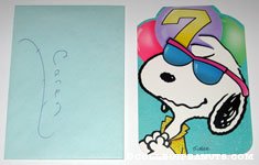 Snoopy Joe Cool '7' Birthday Greeting Card