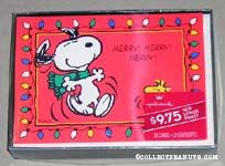 Snoopy and Woodstock Dancing Christmas Cards