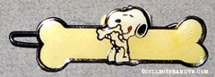 Snoopy with dog bone Barrette