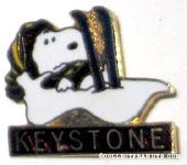 Snoopy Fallen Skier Pin Keystone