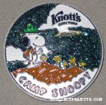 Snoopy & Beaglescouts on Hike Knott's Berry Farm Glitter Button