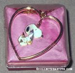 Snoopy holding phone charm with heart Necklace
