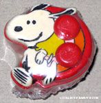 Snoopy with rainbow and red circle Earrings