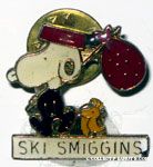 Snoopy & Woodstock with Hobo pack 'Ski Smiggens' Pin