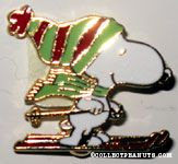 Snoopy skiing Pin