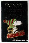Snoopy skiing 'June MTN' Pin