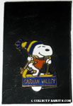 Snoopy skiing with outstretched arms 'Caraan Valley' Pin