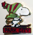 Snoopy skiing 'Park City' Pin