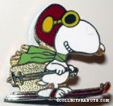 Flying Ace skiing Pin