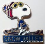 Snoopy on Skis with goggles 'Snow Valley' Pin