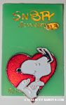 Snoopy sitting in heart Pin - Large