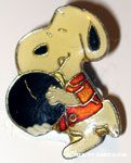 Snoopy bowler Pin