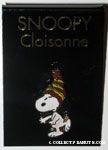 Snoopy ice skating in stocking cap Pin