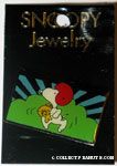 Snoopy running with Football Pin
