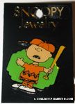 Charlie Brown talking with baseball bat Pin