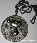 Snoopy jumping wearing ice skates 'Holiday on Ice' Medallion and Chain