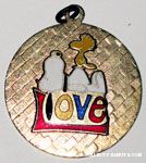 Snoopy & Woodstock on 'Love' Pendant