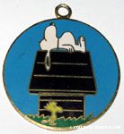 Snoopy on doghouse with Woodstock next to it Pendant
