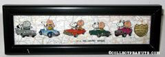 Snoopy & Charlie Brown in cars from 5 decades Collector Pin Set