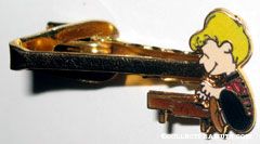 Schroeder playing piano Cloisonne Tie Clip