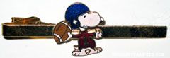 Snoopy throwing Football Cloisonne Tie Clip