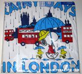 Snoopy & Woodstock under umbrella 'Rainy Days in London' T-shirt