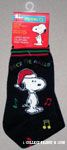 Snoopy wearing santa hat 'Deck the Halls' Ladies Socks