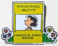 Lucy Doctor's Booth Charles M. Schulz Museum Pin