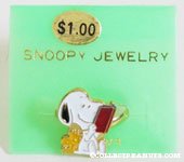 Snoopy & Woodstock reading book Ring
