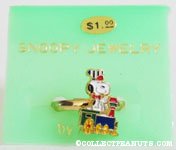 Snoopy engineer on train Ring