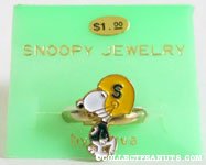 Snoopy football player Ring