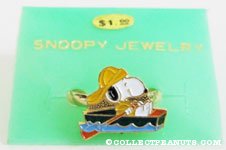 Snoopy rowing boat Ring