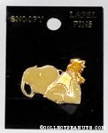 Woodstock sitting on Snoopy's Feet Pin