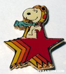 Snoopy Flying Ace on Stars Pin