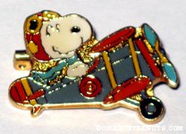 Snoopy Flying Ace in Bi-plane Pin