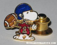 Snoopy Football player Tie Tack