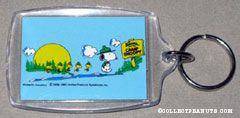 Beaglescout Snoopy & Woodstock on hike Keychain