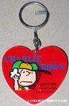 Charlie Brown sweating Red Heart Keychain