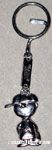 Charlie Brown in baseball uniform Silver-tone Metal Keychain
