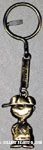 Charlie Brown in baseball uniform Bronze-tone Metal Keychain