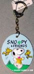 Snoopy dancing with Woodstocks Keychain