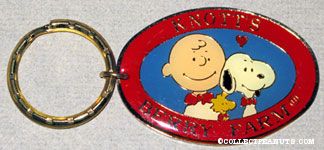 Snoopy, Charlie Brown & Woodstock 40th Anniversary logo Keychain