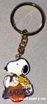 Snoopy & Woodstock Sleeping on Basketball Los Angeles Lakers Keychain