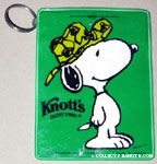 Snoopy wearing hat Green Pouch Keychain