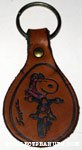 Snoopy Flying Ace on motorcycle Keychain