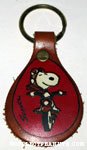Snoopy Flying Ace on motorcycle Keychain