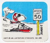 Snoopy Flying Ace Speed Limit Sign Patch