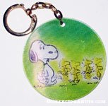 Snoopy walking with Woodstocks Flasher Keychain