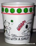 Snoopy playing Tennis 'There's nothing like service with a smile' Cup