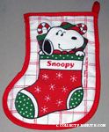 Snoopy in Christmas Stocking Pot Holder